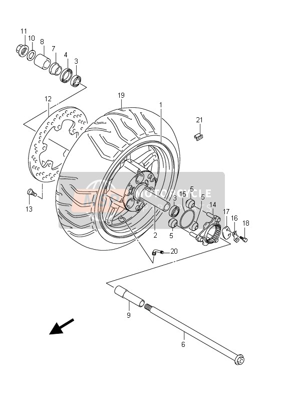 Rear Wheel (AN650 E19)